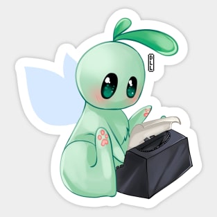 Bululu with typewriter Sticker